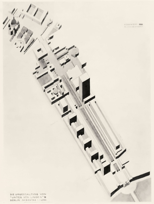 Aus: Ergebnisse des „Linden“-Wettbewerbs. In: Städtebau. Monatshefte für Stadtbaukunst, städtisches Verkehrs-, Park- und Siedlungswesen 2/1926, S. 25